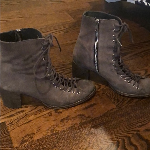 Grey Heeled Booties - Picture 2 of 3